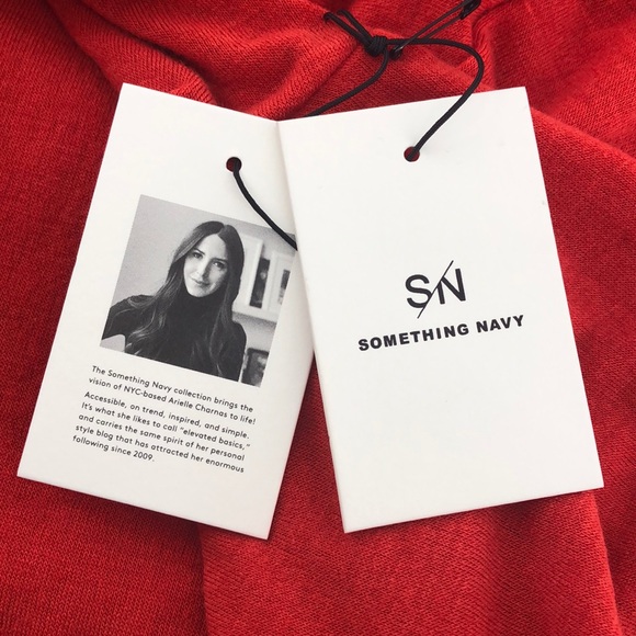 Something Navy Red Knit Long Sleeve Dress, NWT - Picture 8 of 10